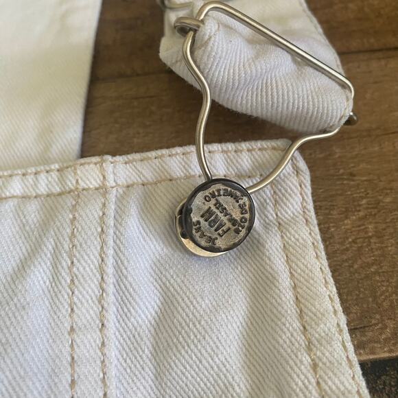 Farm Rio White Shortalls Overalls Women's Size 36 / US 4-6 - Picture 2 of 8